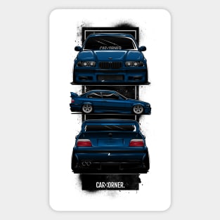 EDM - E36 M Full White BG - CarCorner Magnet